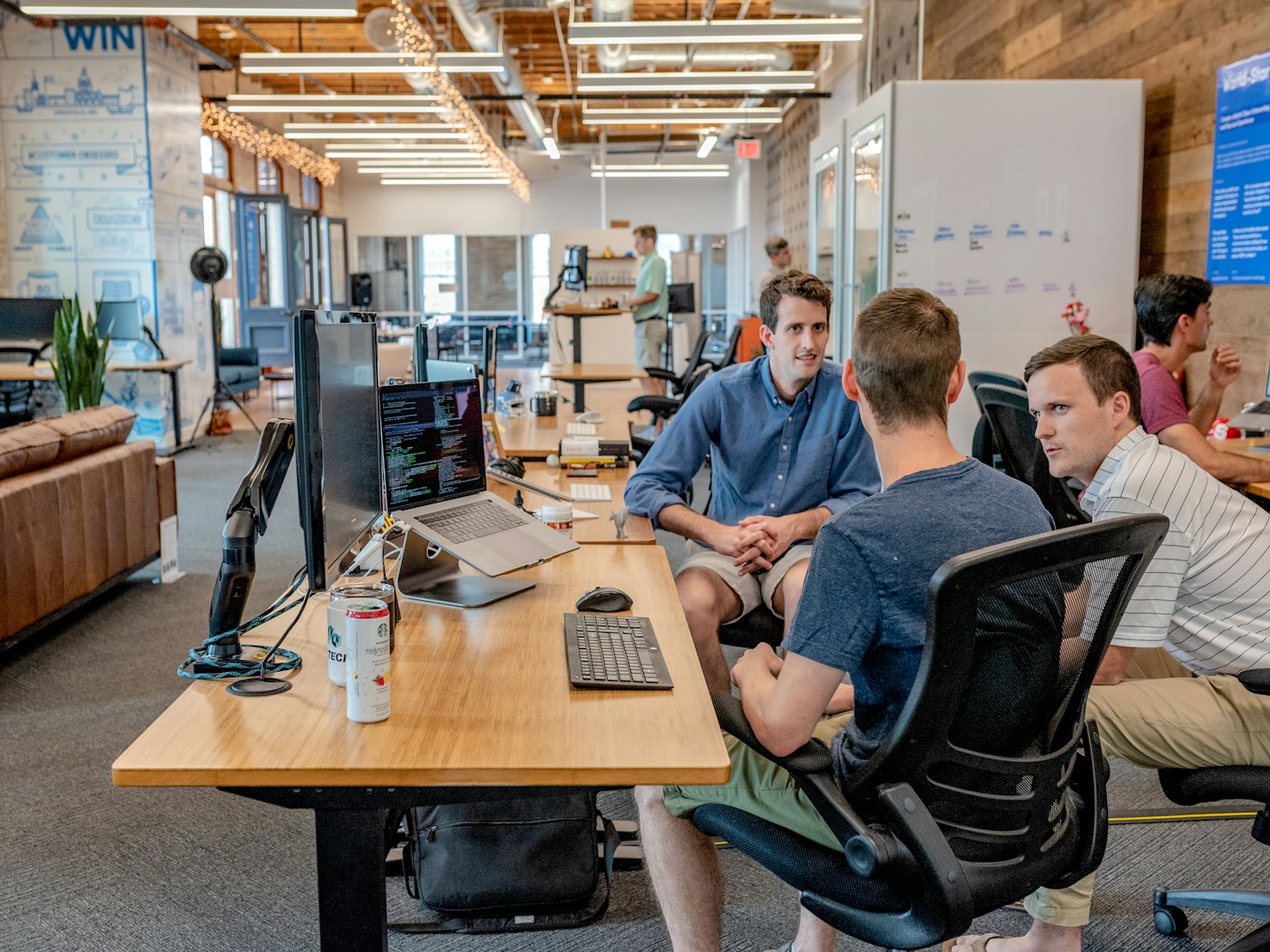 Team collaborating inside a growing organization