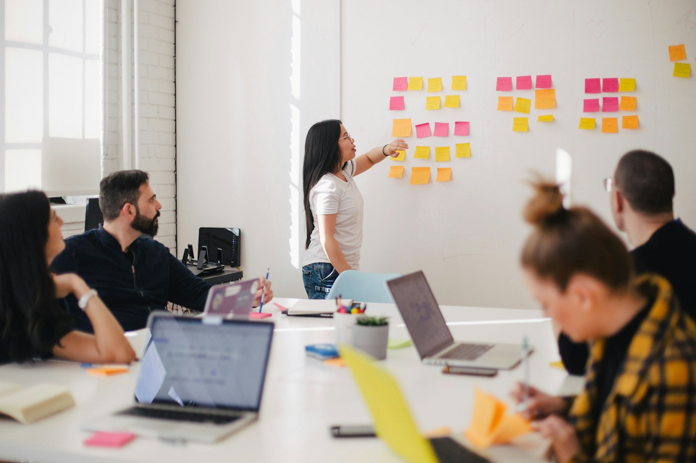 Business team improving a shared process